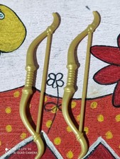 PLAYMOBIL x2 Golden Curved Arches Indian Asian Medieval Roman Archer's Bow
