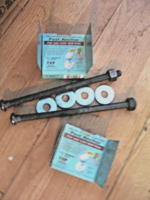 USP PA44E-TZ Galvanized Deck Post Anchor New 2 PCs with BOLTS
