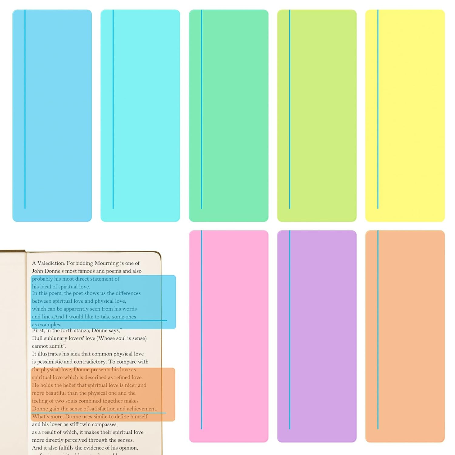8Pcs Dyslexia Overlays, Colored Dyslexic Reading Aid, Overlays for Reading Dysle