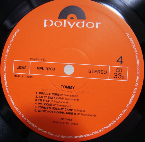 WHO / TOMMY JAPAN ISSUE DOUBLE LP W/OBI, INSERT - Picture 11 of 11