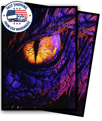 MTG Card Sleeves, Ultra Clear Front & Matte Finish Back, 100 Dragon's Eye