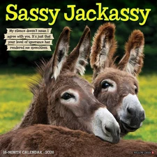 Willow Creek Press,  Sassy Jackassy 2026 Wall Calendar, 12'' X 12'', 18-Month Ca