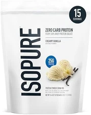 Zero Carb Pure Whey Isolate Protein Powder Creamy Vanilla