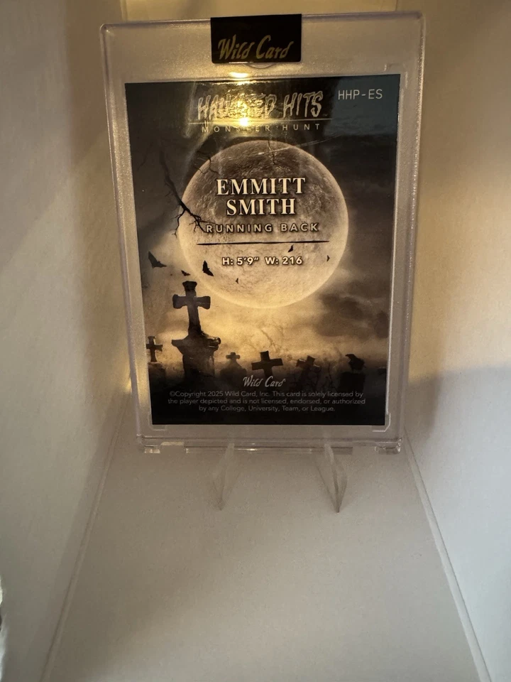 Emmitt Smith Wild Card Haunted Hits 1/1 Red Pumpkins Foto 2 de 2