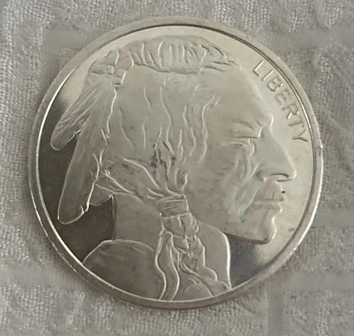 1 oz Silver Round – Indian Head Buffalo Design – .999 Fine Silver