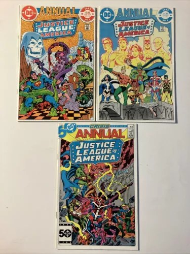 J.L.A. Justice League Of America Lot Of 3 Annuals #1 2 3 1983 1984 1985 All NM