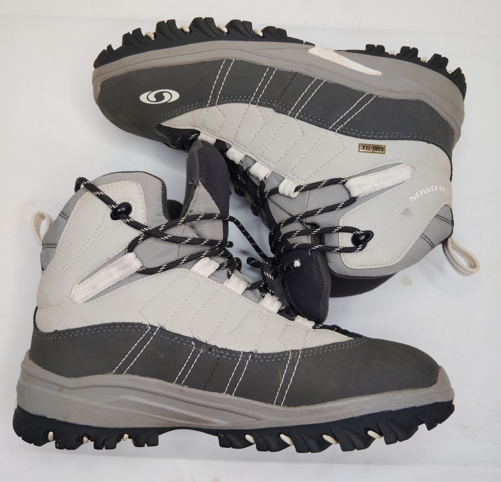 Scarpe da trekking donna Salomon Gore Tex Advanced telaio grigio nero taglia 8