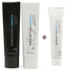 Sebastian Drench Shampoo & Conditioner 8.4 oz Duo with  Drench Treatment 5.1 oz 
