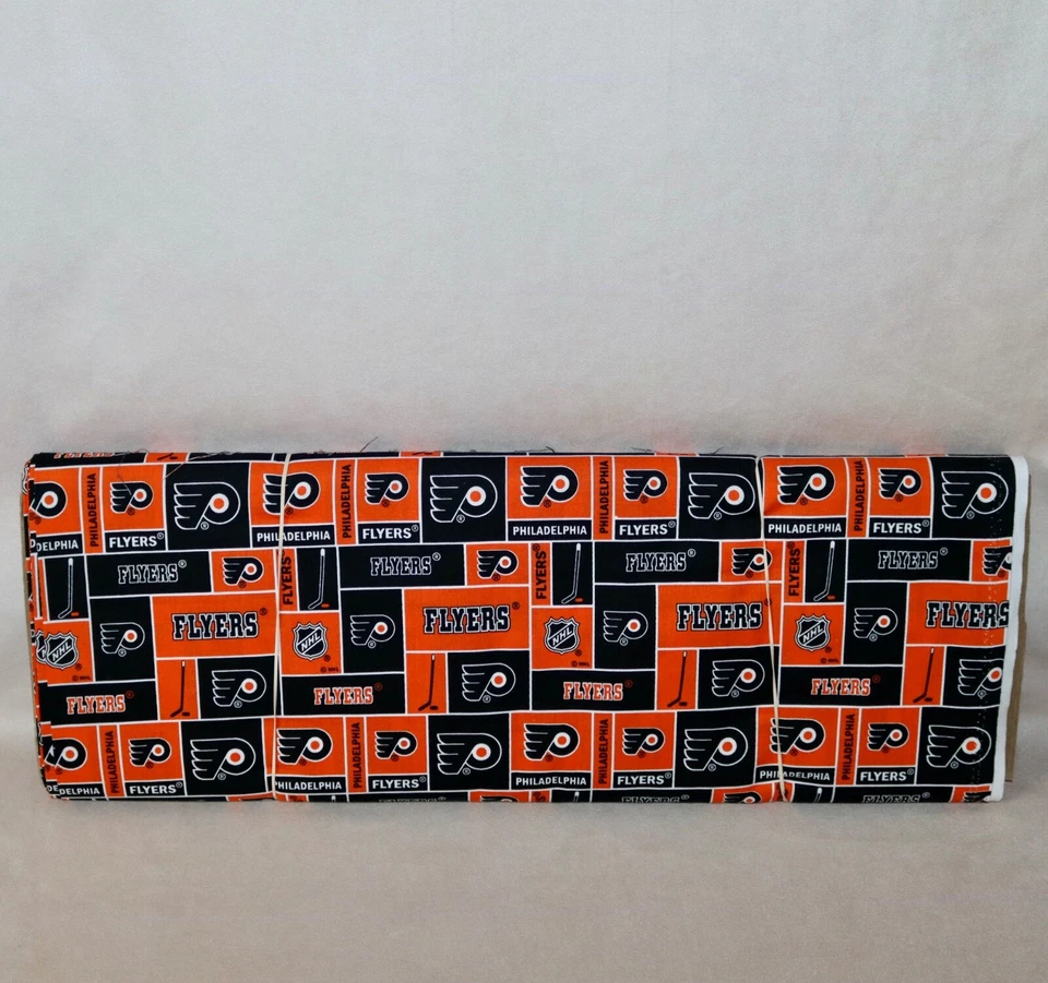 Philadelphia Flyers ~ Block Pattern NHL Cotton Fabric 1/4 Yard 9” X 44” New - Image 2 of 4