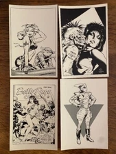 Lot of 4 Dave Stevens Comic Art Postcards 1980s