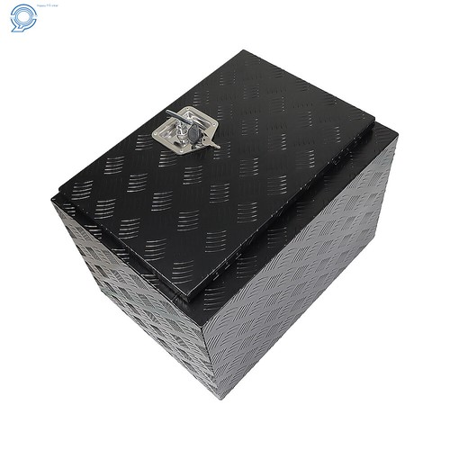 For Flatbed Trailer Pickup Underbody 24 In Black Aluminum Diamond Plate Tool Box - Picture 5 of 8