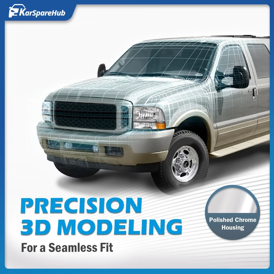 Headlights For 1999-2004 Ford F250/F350/F450/F550 Super Duty w/bulbs Left+Right Foto 2 de 4