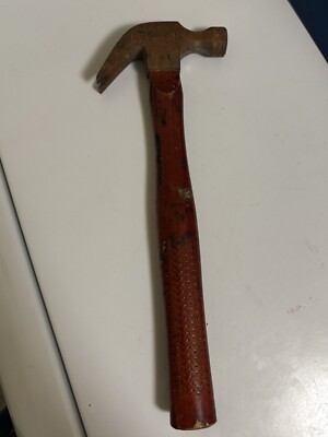 Task Force Mini Hammer Red Handle Rusty As Is Vintage Hand Tool
