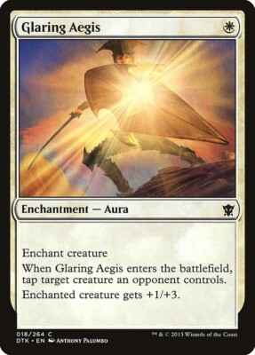 MTG COMMON REGULAR DTK: DRAGONS OF TARKIR NM - GLARING AEGIS 018/264 