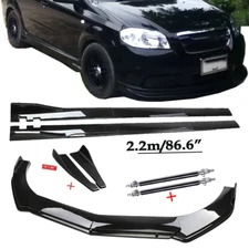 Front Bumper Lip Spoiler Chin Splitter For Chevrolet Aveo Gloss Black Body Kits
