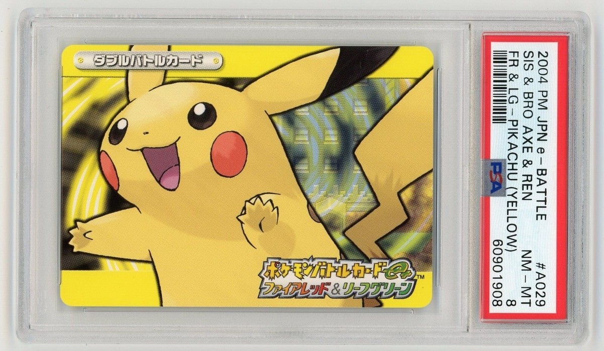 Pokemon Card Pikachu #A029 Fire Red Leaf Green E-Battle PSA 8 NM