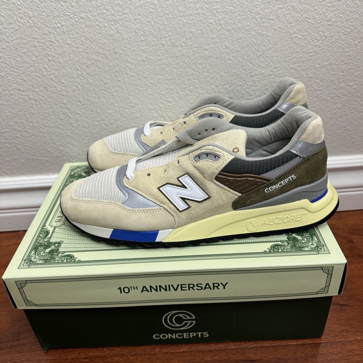 New Balance 998 MiUSA Concepts C-Note 10th Anniversary (2023) Size