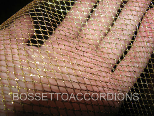 Accordion Grille Lining Cloth Soft Mesh GOLD 18" x 7" Akkordeon Ersatzteile - Foto 1 di 3