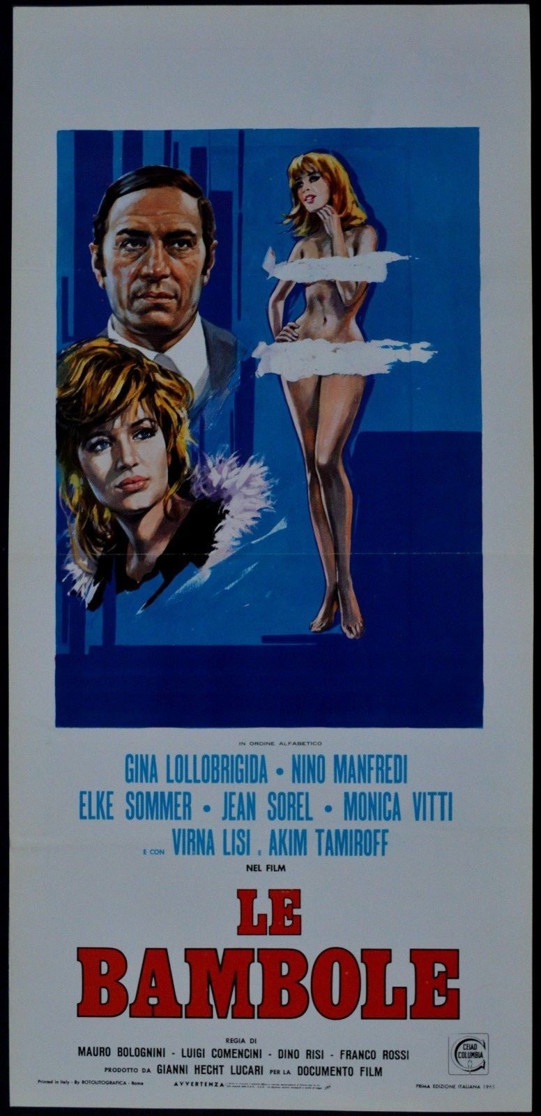Locandina originale film Le bambole (1964) - Regia di Dino Risi, Franco Rossi, Luigi Comencini, Mauro Bolognini