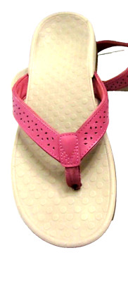 VIONIC ORTHAHEEL COMFORT FLAT SANDAL DUSTY-ROSE PINK FLIPFLOP THONGS TIDEPERF 10