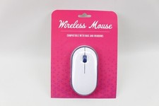 New Orbit Innovations Wireless Mouse w/ Scroll Wheel Compatible Mac/PC Blue/Wht
