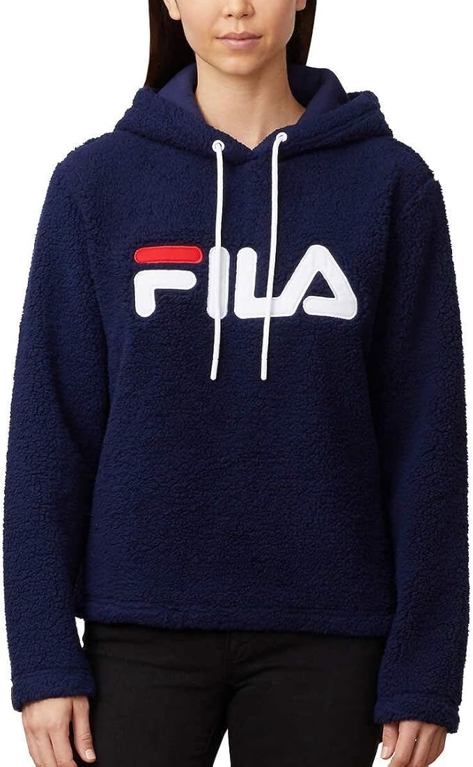 Fila Donna Caroline Sherpa Felpa con Cappuccio Pavone XXL (1003)