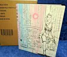 LOT 25 P0LY 2 POCKET FOLDERS FASHION DOWNTOWN CITYSCAPE MEMORY 24009