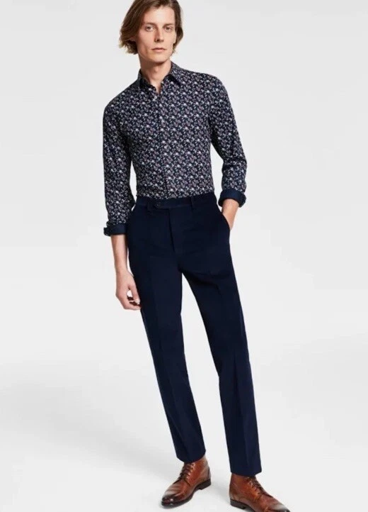 Pantalones Lauren Ralph Lauren Cords Hombres Pana 38 X 30 Azul Marino Otoño Academia Foto 2 de 4