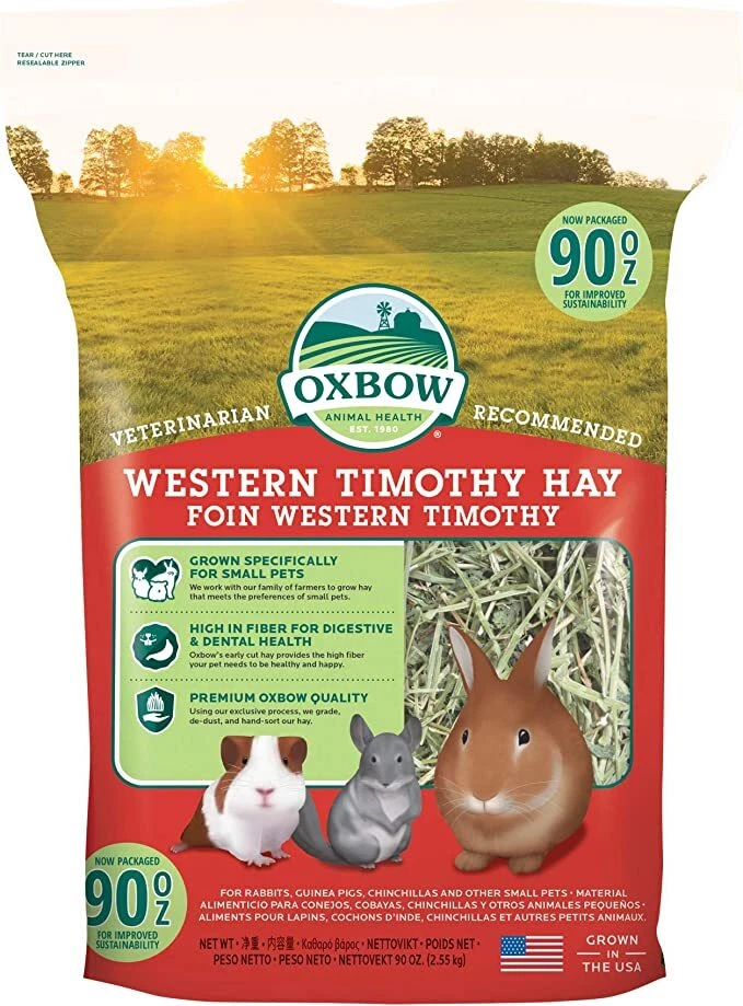 Oxbow Western Timothy Hay High Fibre Low Protein & Calcium Small Animal All Size