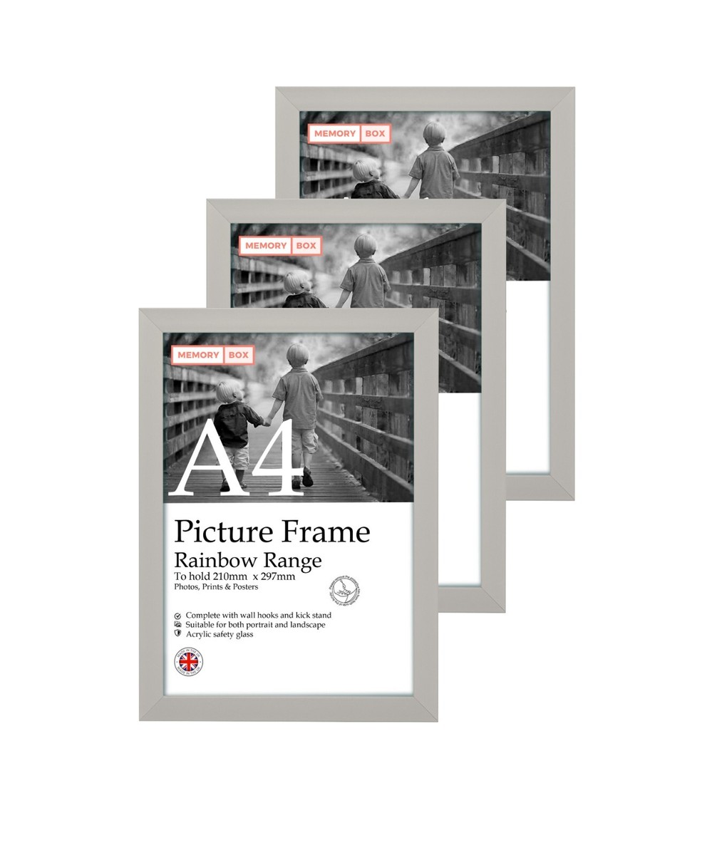 Pack of 3 Frames Rainbow Range Light Grey Photo Frame Set of 3