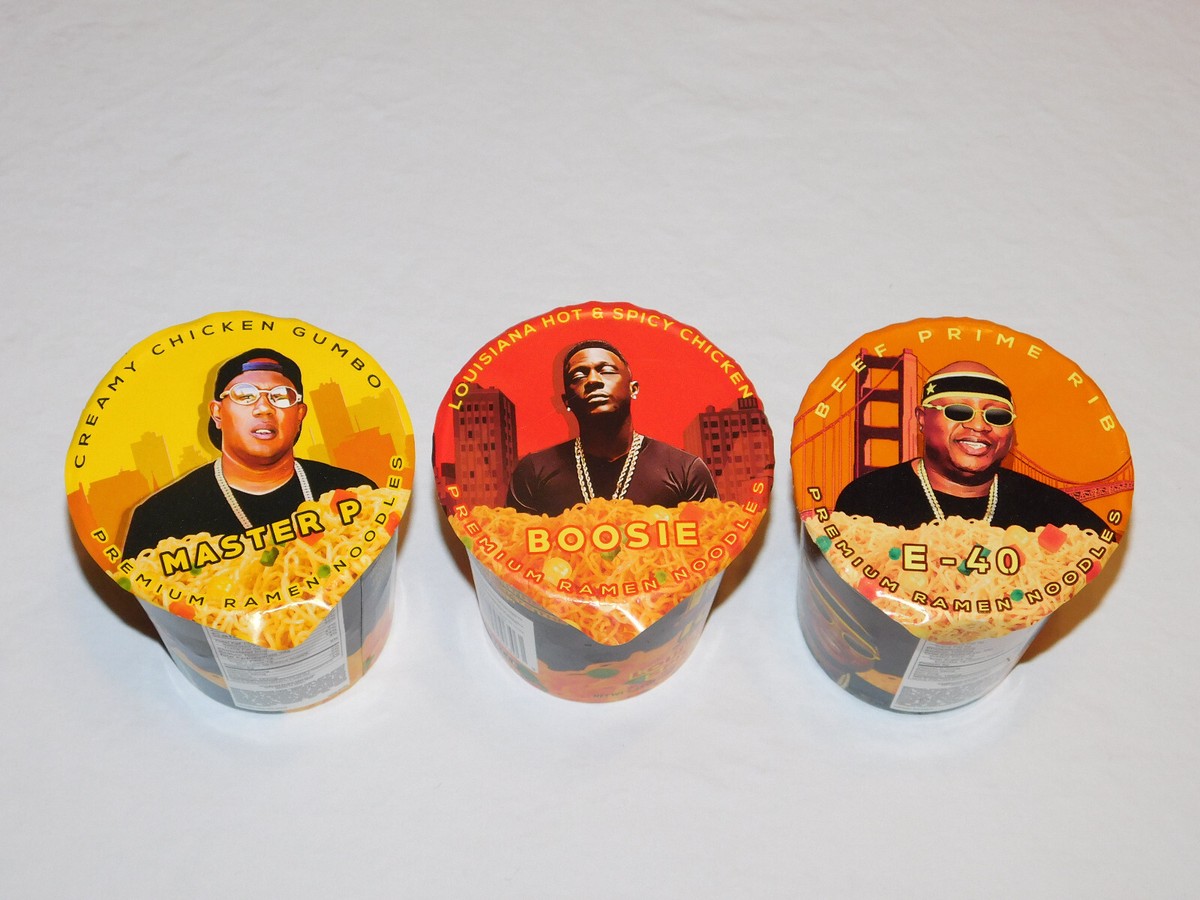 Rap Snacks ICON Ramen Noodles Set of 3 Boosie E-40 Master P RARE