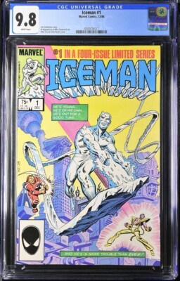 Iceman #1 CGC 9.8 White mini-series 1984 Marvel X-Men spinoff Mike Zeck cover
