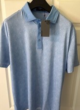 G/FORE Mens Abstract Spiral ALLR BLUE Tech Polo Golf Shirt XL 120