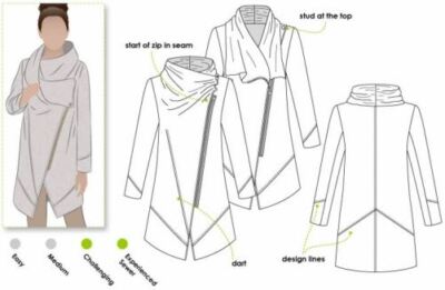 Style Arc Schnittmuster Genevieve Jacke Gr. 18-30