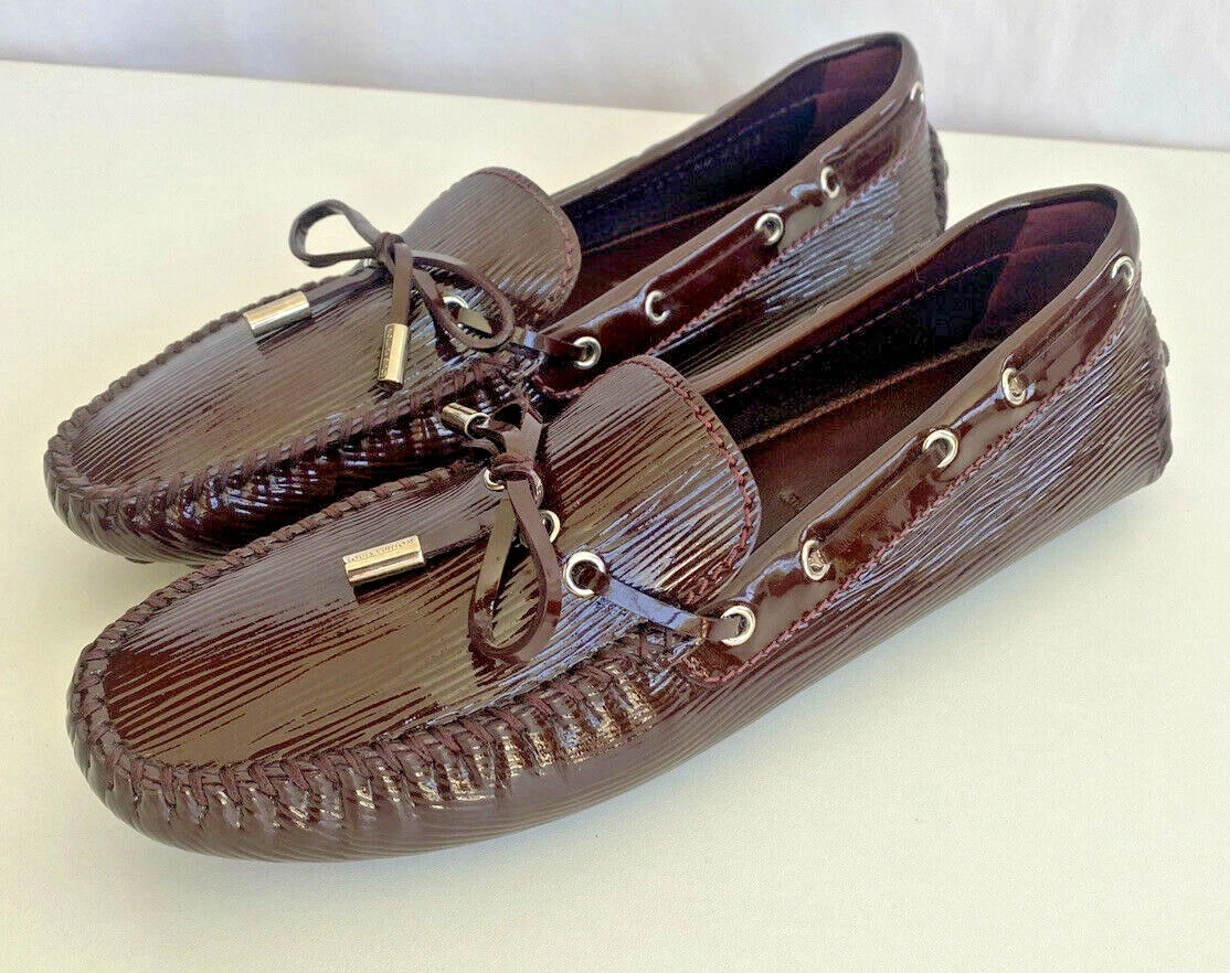 LOUIS VUITTON Maroon/Cassis Gloria EPI Loafer Flats Shoes ND 0153 EU 39.5  US 9