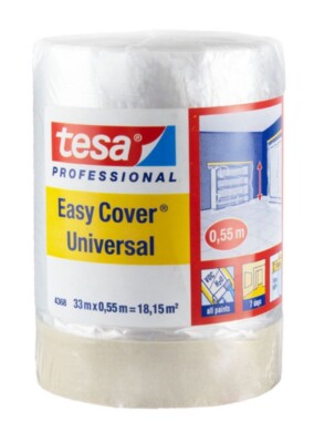 Tesa Malerkrepp 5x  Folie Easy Cover 33m x 0,55m 2 in 1 Abdecken Universal