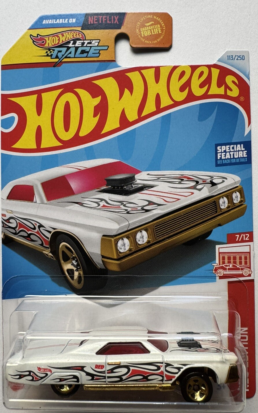 2024 Hot Wheels Red Edition 7/12 Layin Lowrider 113/250 White Collectible Diecast