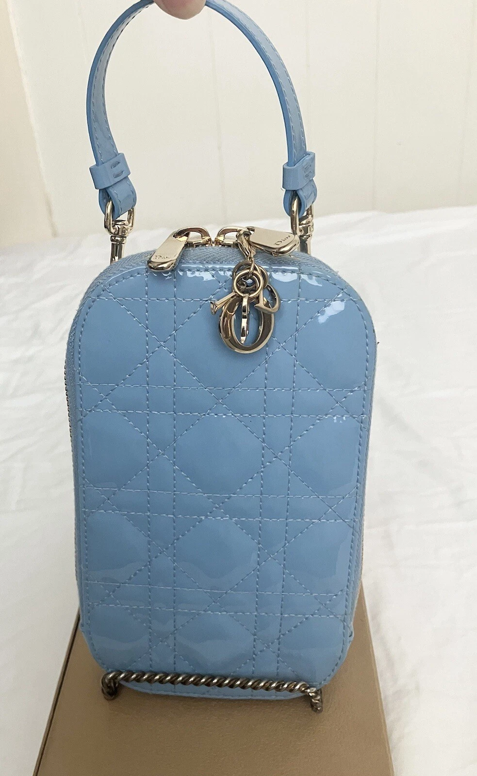 Authentique sac à bandoulière Lady Dior Mini Cannage