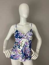 Swim Systems Crossroads Tankini Lily Patch Color Women  s Top Size 34D