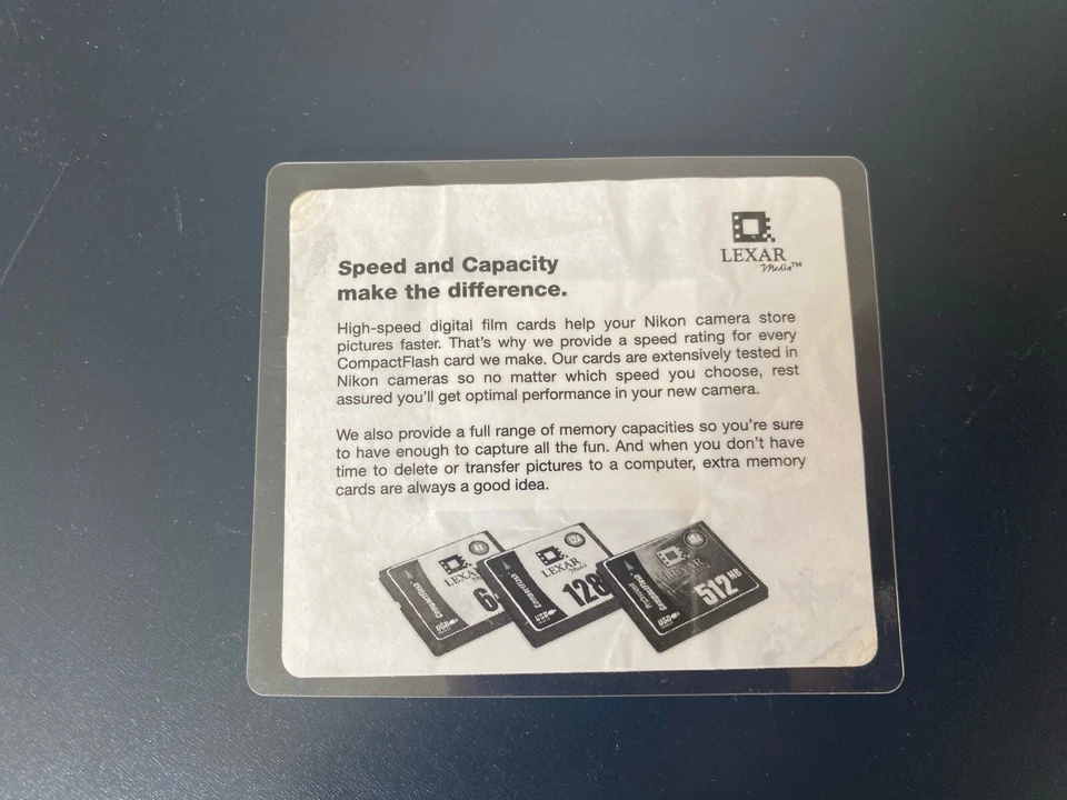 Vintage 2001 NEW Lexar Media Nikon Coolpix Starter Memory Card (16MB) - Image 2 of 3