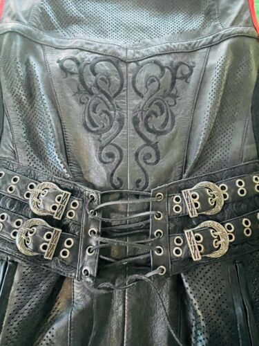 Speed & Strength Moto Lisa Embroidered Leather Vest Women's SZ XL - Picture 3 of 8