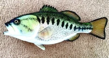 20"  LARGEMOUTH BASS - Wooden fiberglass Wall Hang Art Lifelike New