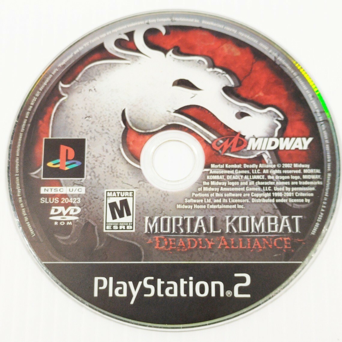 Mortal Kombat Deadly Alliance PS2 Playstation 2 Buffed Disc Only