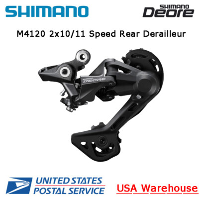 未使用 SHIMANO DEORE CS-M4100 RD-M4120-SGS Shimano Deore RD-M4120 Shadow 10 / 11 Speed Long Cage SGS Rear