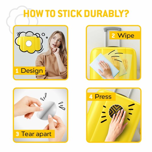 2 x Vinyl Stickers 20cm - Yellow Imitation Metal Boys Cool Gift #3930 - 第 9/9 張圖片