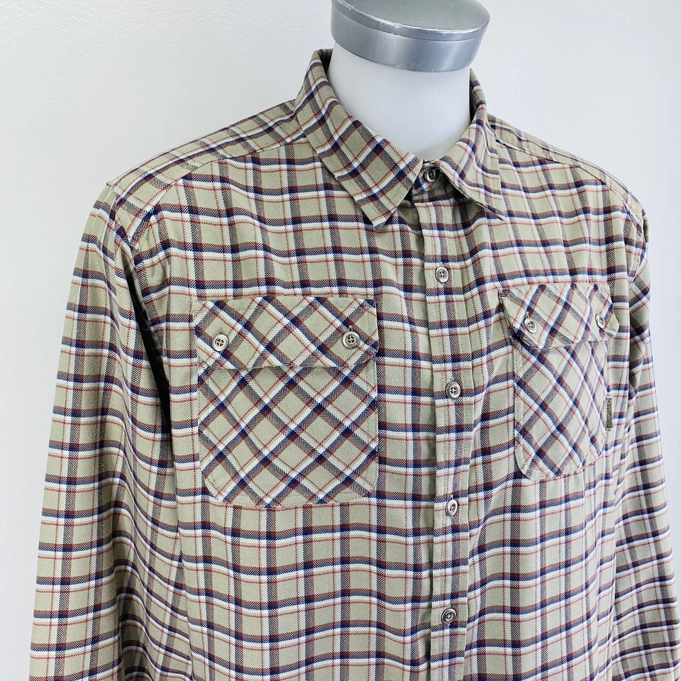  Merrell Men’s Shirt Size XL Plaid Long Sleeve Opti-Wick Button Up UPF 30+   U25 - Image 3 of 4