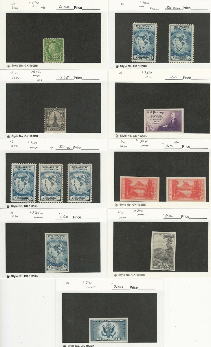 United States Postage Stamp, #669//771 Mint, 1929-34, JFZ | eBay