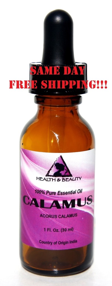 CALAMUS ESSENTIAL OIL ORGANIC AROMATHERAPY PURE NATURAL DROPPER 1.0 OZ, 30 ml