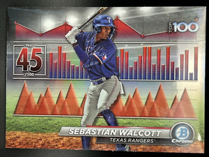 2024 Bowman Chrome Scouts Top 100 #BTP45 Sebastian Walcott Rangers
