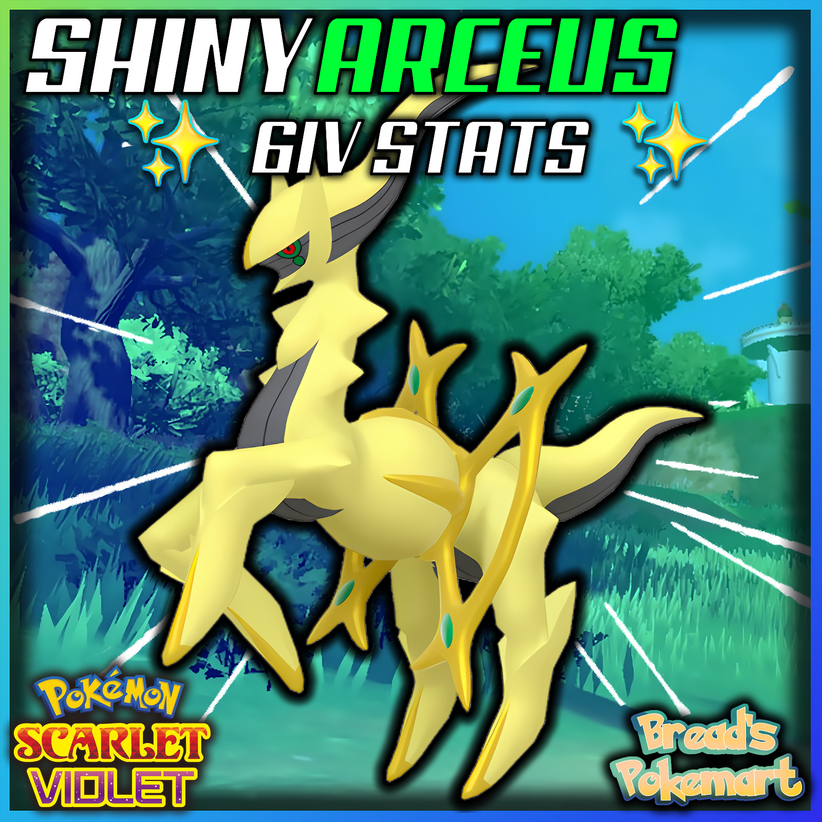 ✨Arceus Shiny 6IV Competitive EVs✨ Pokemon Scarlet & Violet 🚀Fast Trade🚀